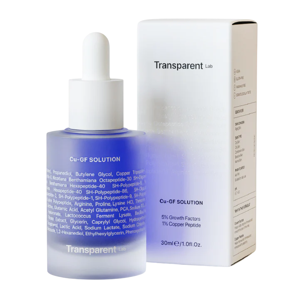 TRANSPARENT LAB Cu-Gf Solution 30ml - Сироватка з пептидами міді та факторами росту - фото №5 TRANSPARENT LAB Cu-Gf Solution 30ml - Сироватка з пептидами міді та факторами росту - фото №5
